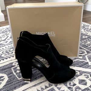 Michael Kors open toe suede pump